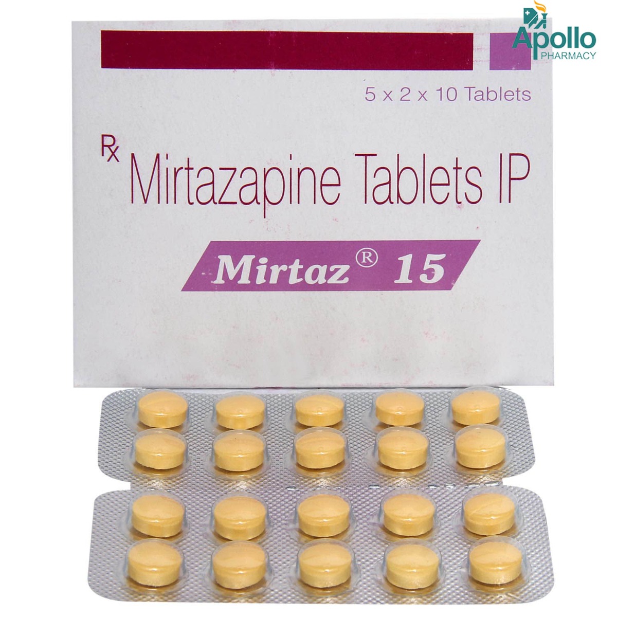 Mirtaz 15 Tablet 10's, Pack of 10 TABLETS Mirtaz 15 Tablet 10's, Pack of 10 TABLETS