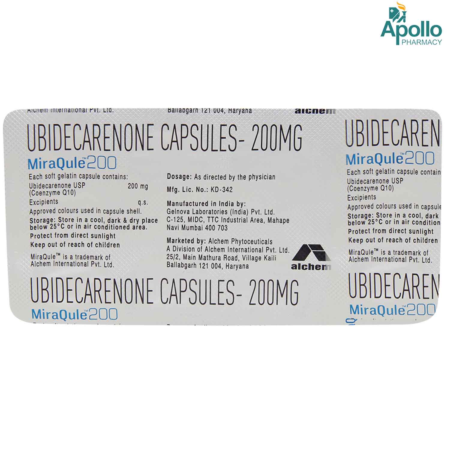 Miraqule-200 Capsule 10's, Pack of 10 CAPSULES Miraqule-200 Capsule 10's, Pack of 10 CAPSULES