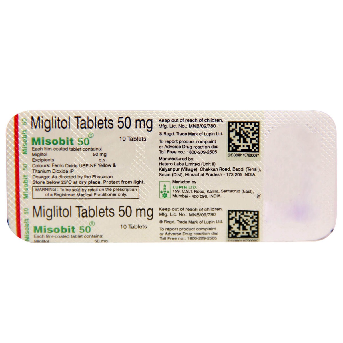Misobit 50 Tablet 10's, Pack of 10 TabletS Misobit 50 Tablet 10's, Pack of 10 TabletS
