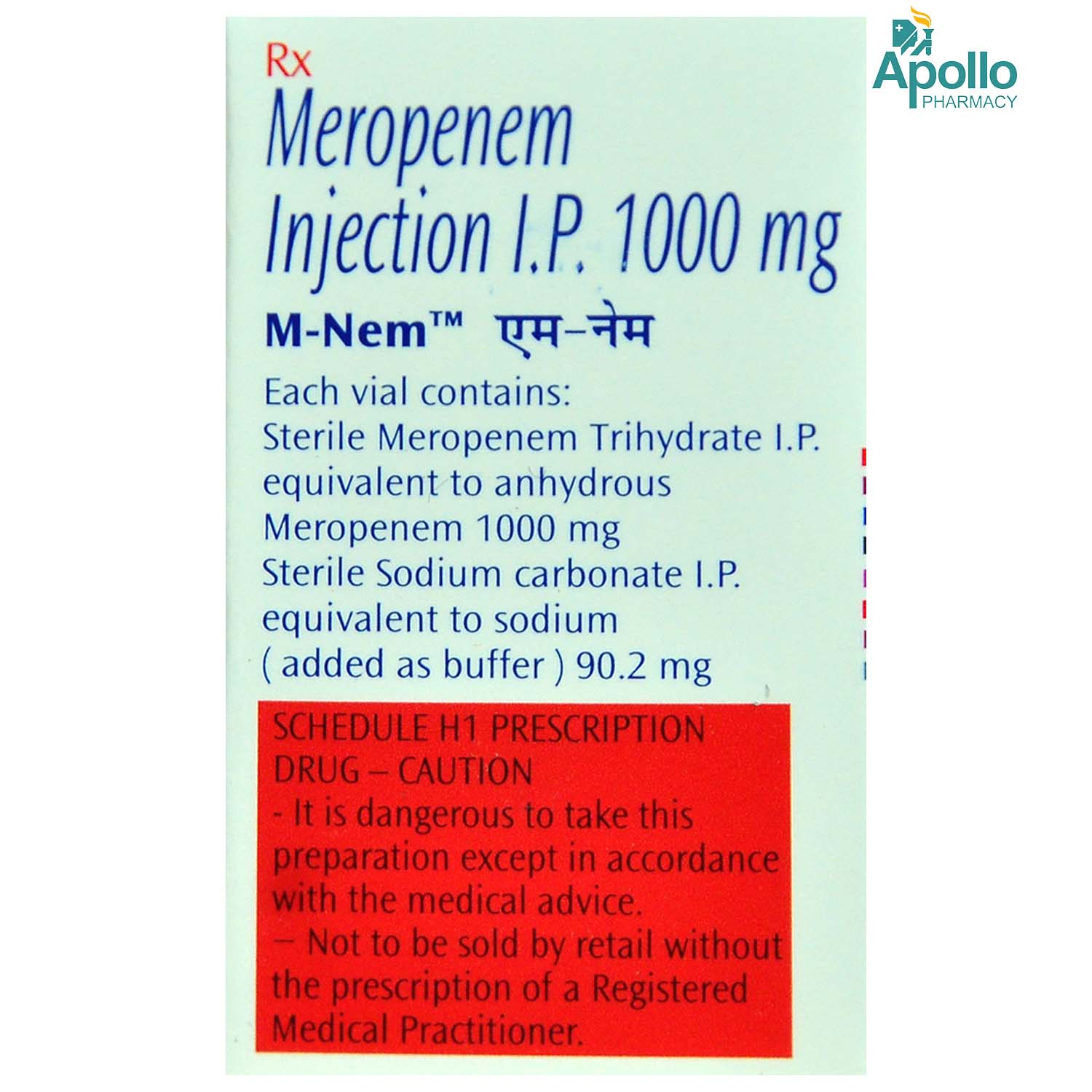 M NEM INJECTION 1GM, Pack of 1 INJECTION M NEM INJECTION 1GM, Pack of 1 INJECTION