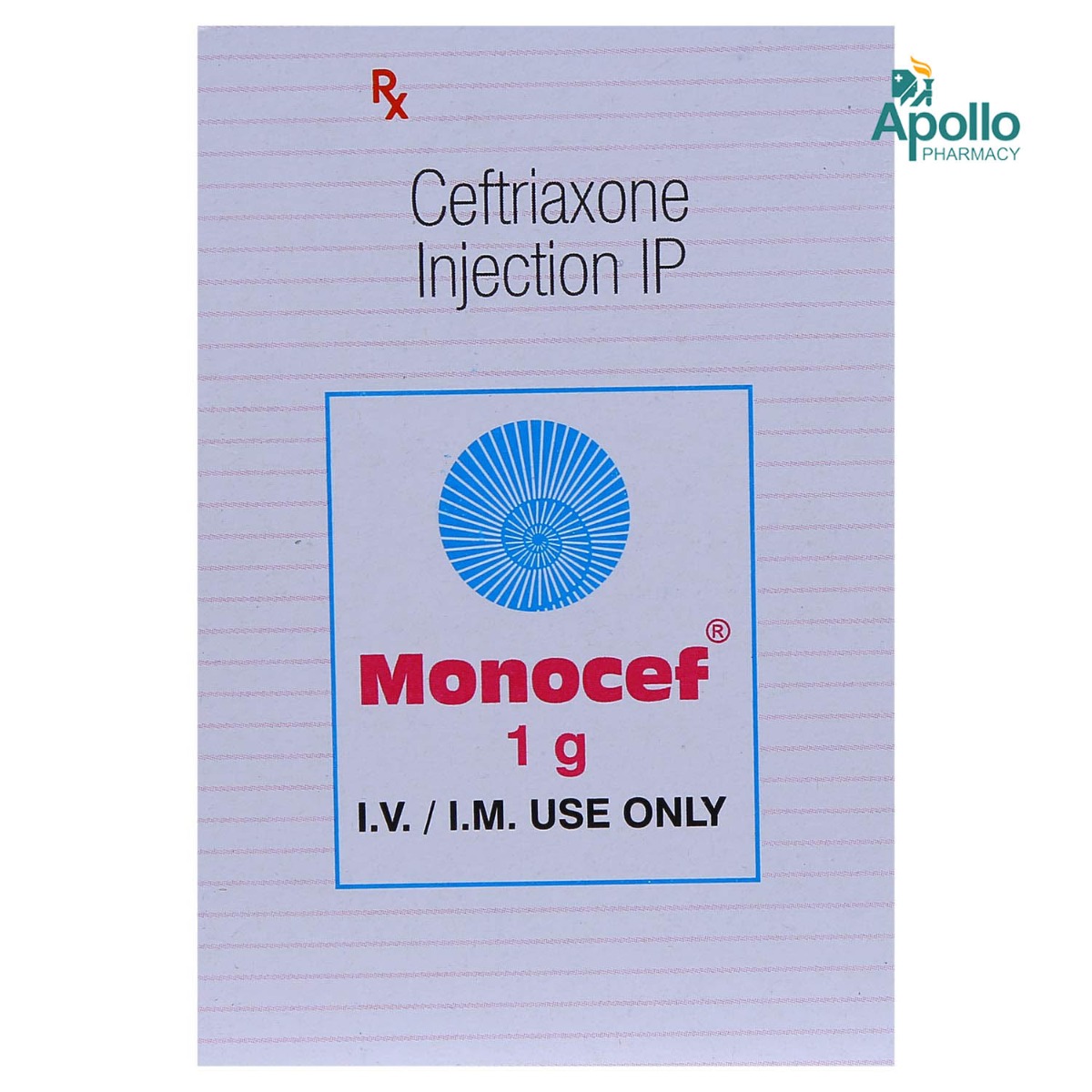 Monocef 1 gm Injection, Pack of 1 INJECTION Monocef 1 gm Injection, Pack of 1 INJECTION
