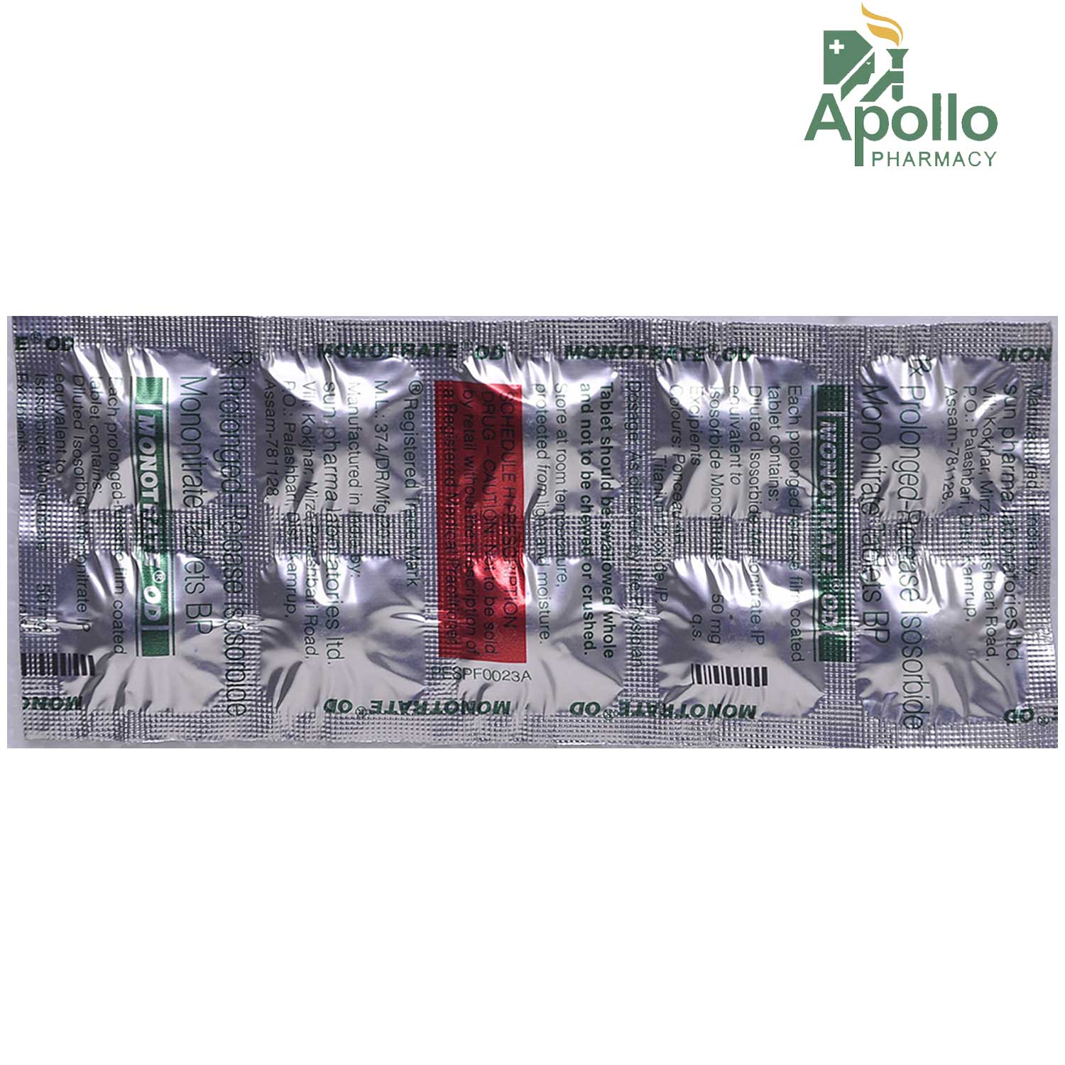 Monotrate OD Tablet 10's, Pack of 10 TabletS Monotrate OD Tablet 10's, Pack of 10 TabletS