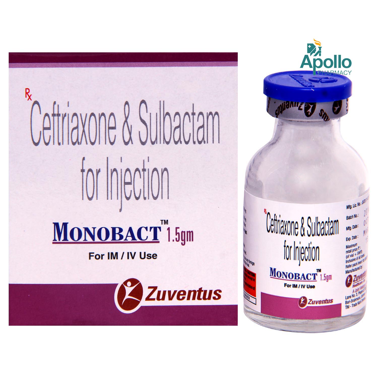 Monobact 1.5 gm Injection 1's, Pack of 1 Monobact 1.5 gm Injection 1's, Pack of 1