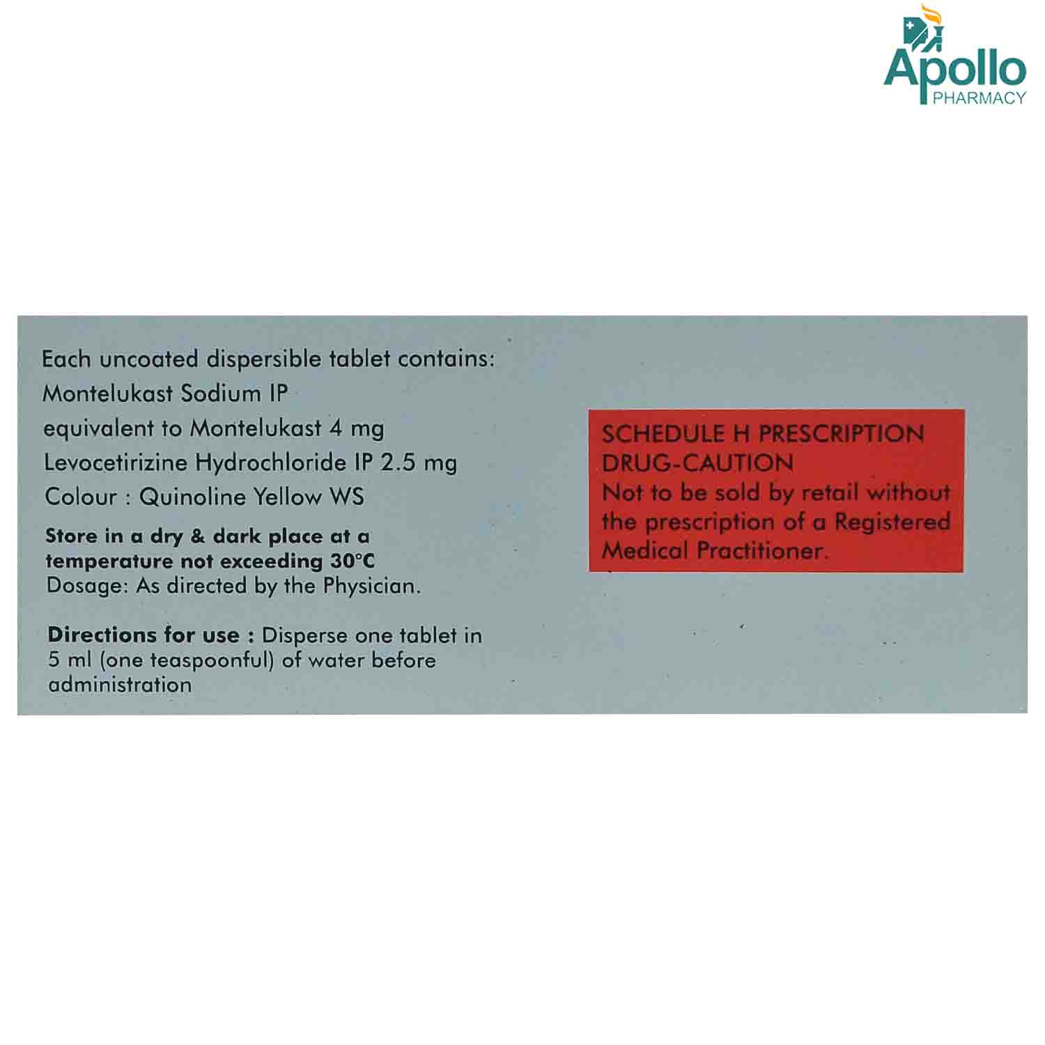 Montral Kid 4 Tablet 10's, Pack of 10 TABLETS Montral Kid 4 Tablet 10's, Pack of 10 TABLETS