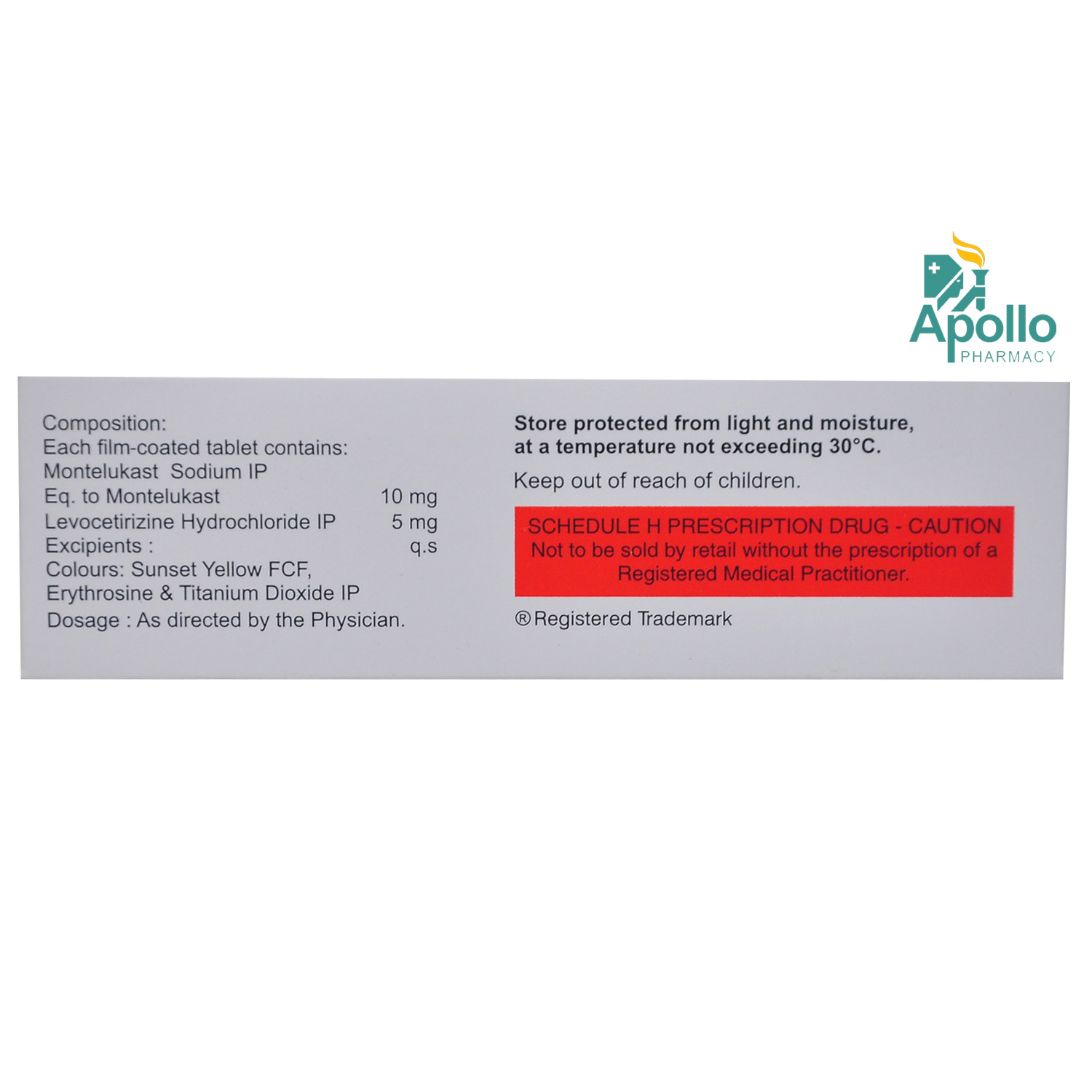 Montina-L Tablet 10's, Pack of 10 TABLETS Montina-L Tablet 10's, Pack of 10 TABLETS