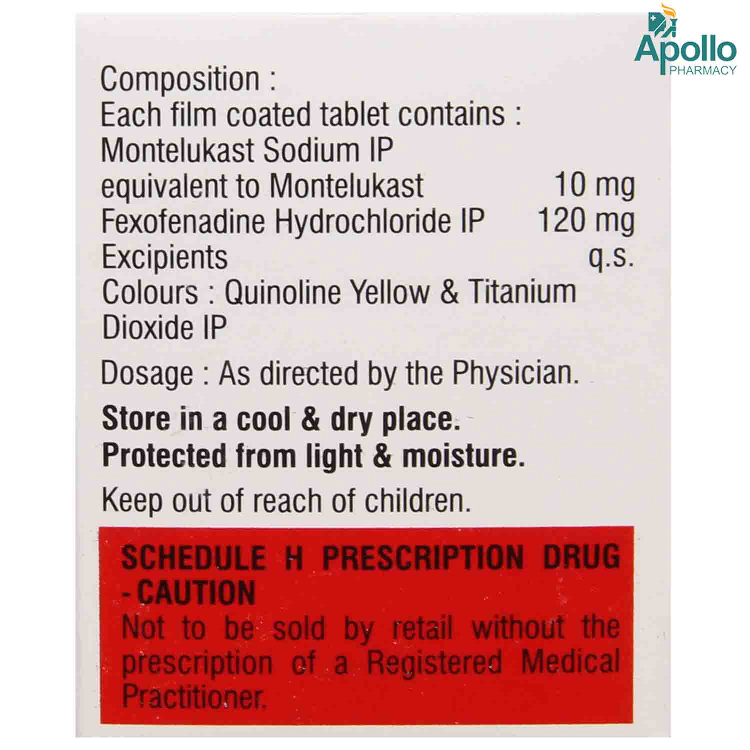 Montefex Tablet 10's, Pack of 10 TabletS Montefex Tablet 10's, Pack of 10 TabletS
