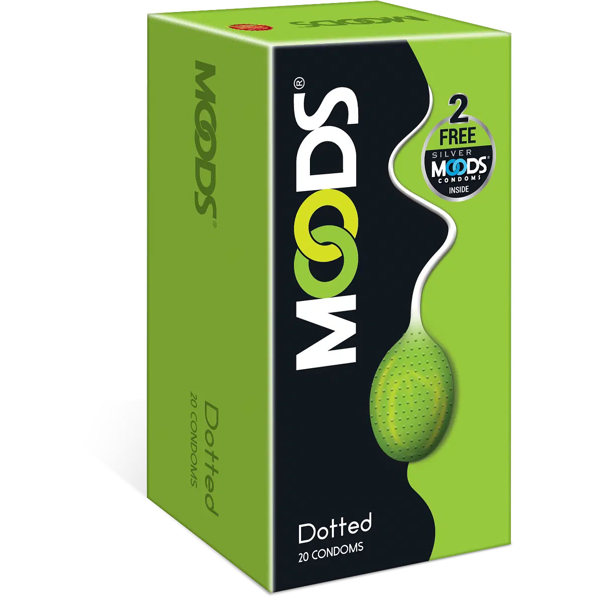 Moods Dotted Condoms, 20 Count, Pack of 1 Moods Dotted Condoms, 20 Count, Pack of 1