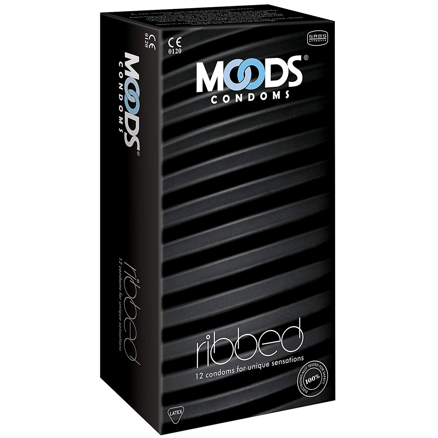 Moods Ribbed Condoms, 12 Count, Pack of 1 Moods Ribbed Condoms, 12 Count, Pack of 1