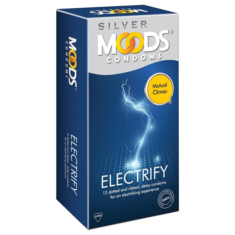 Moods Silver Electrify Condoms, 12 Count, Pack of 1 Moods Silver Electrify Condoms, 12 Count, Pack of 1