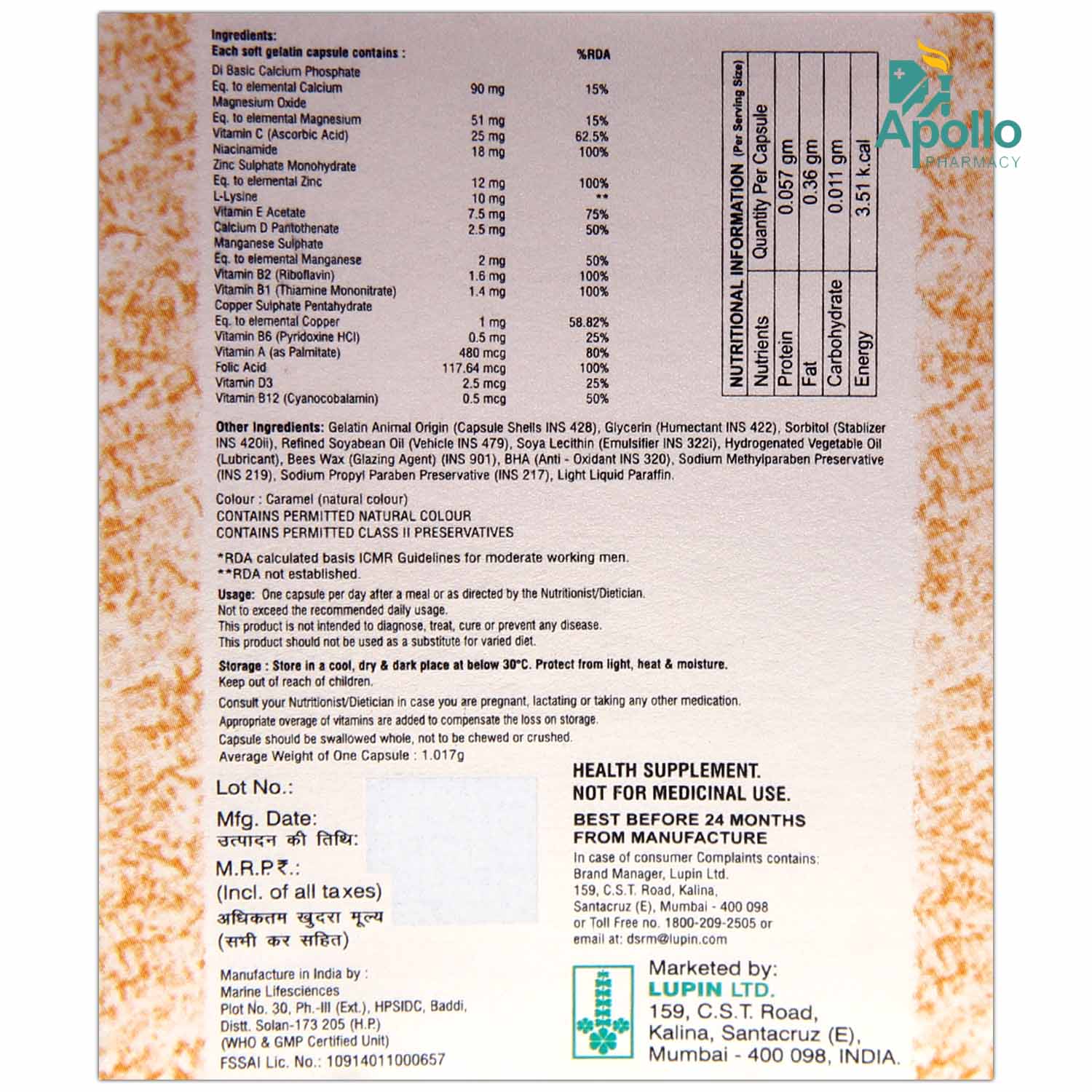 Multirich Capsule 10's Multirich Capsule 10's