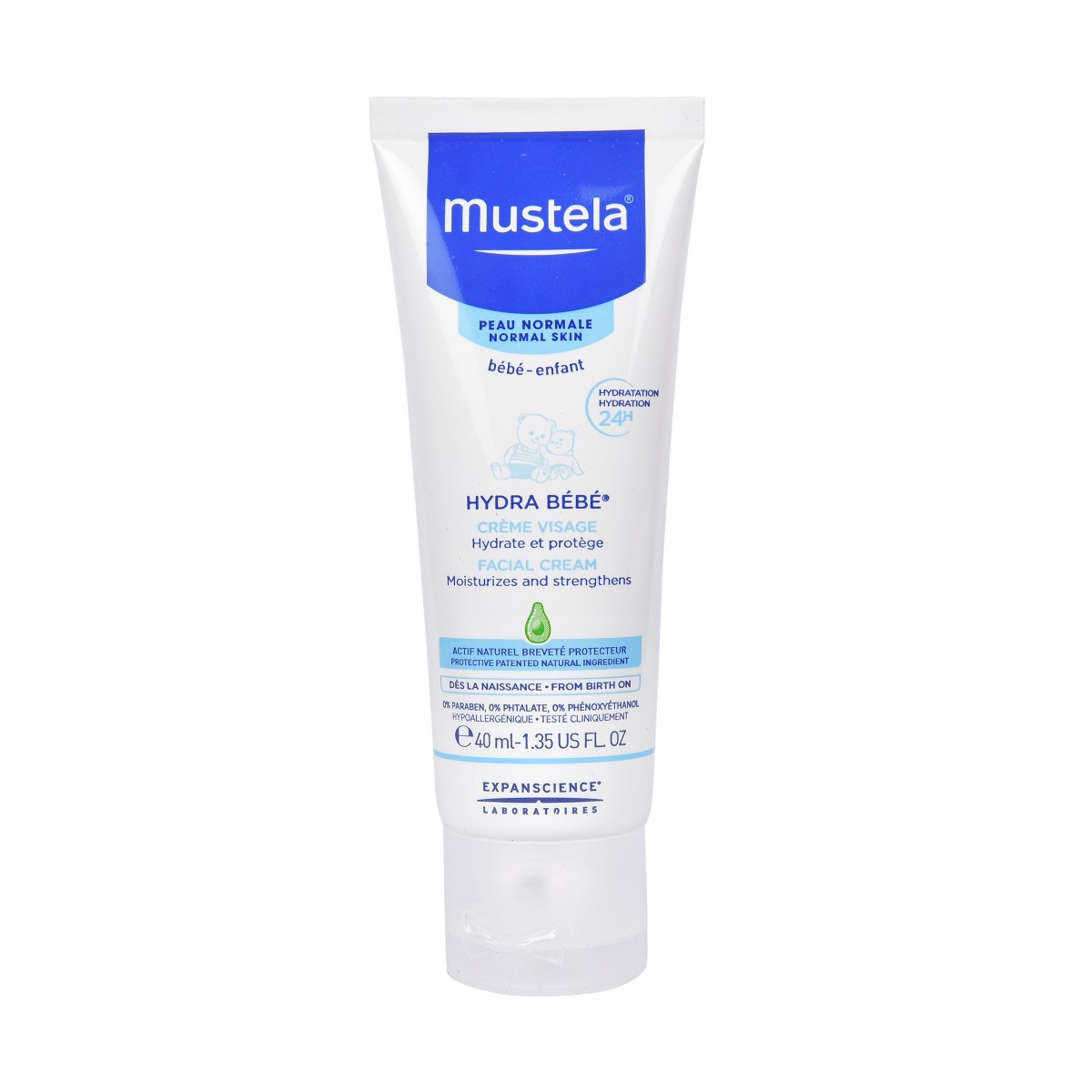 Mustela Hydra Bebe Baby Facial Cream, 40 ml, Pack of 1 Mustela Hydra Bebe Baby Facial Cream, 40 ml, Pack of 1