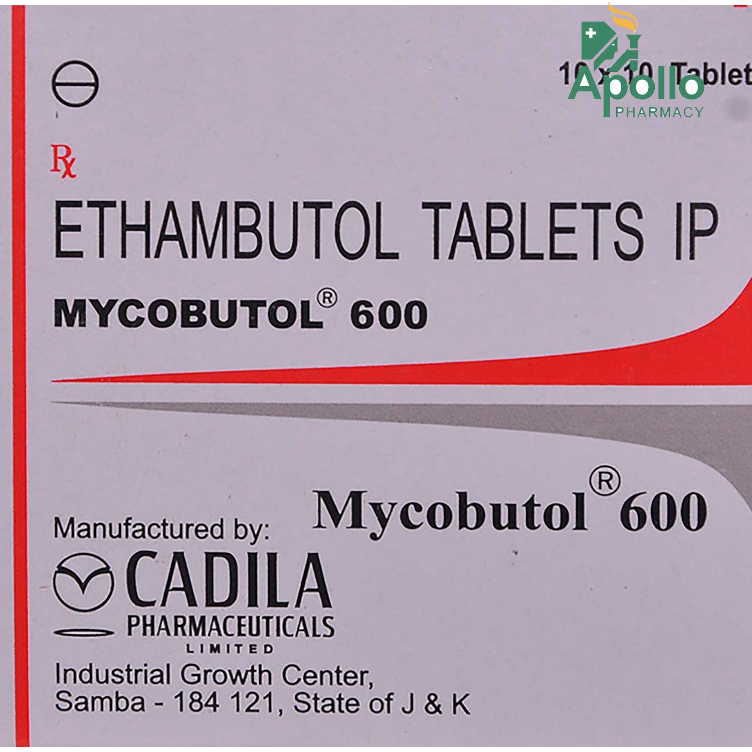 Buy MYCOBUTOL 600MG TABLET Online