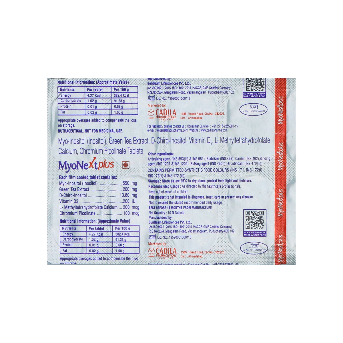 Myonext Plus Tablet 10's, Pack of 10 Myonext Plus Tablet 10's, Pack of 10