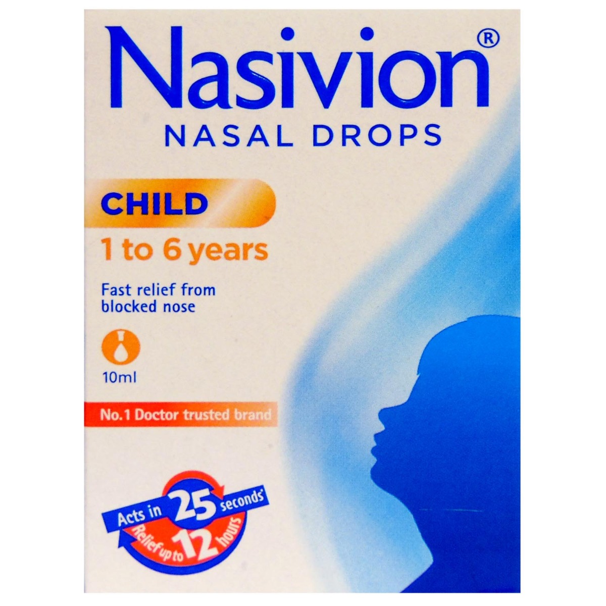 Buy Nasivion 0.025% Paediatric Nasal Drops, 10 ml Online