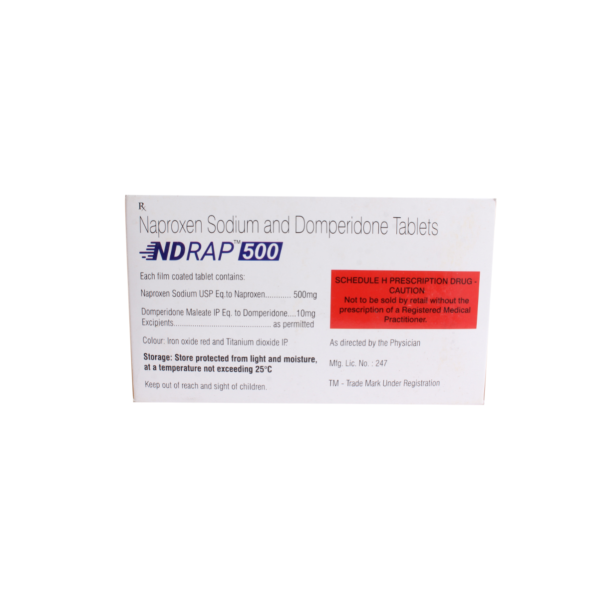 Ndrap 500 Tablet 10's, Pack of 10 TABLETS Ndrap 500 Tablet 10's, Pack of 10 TABLETS