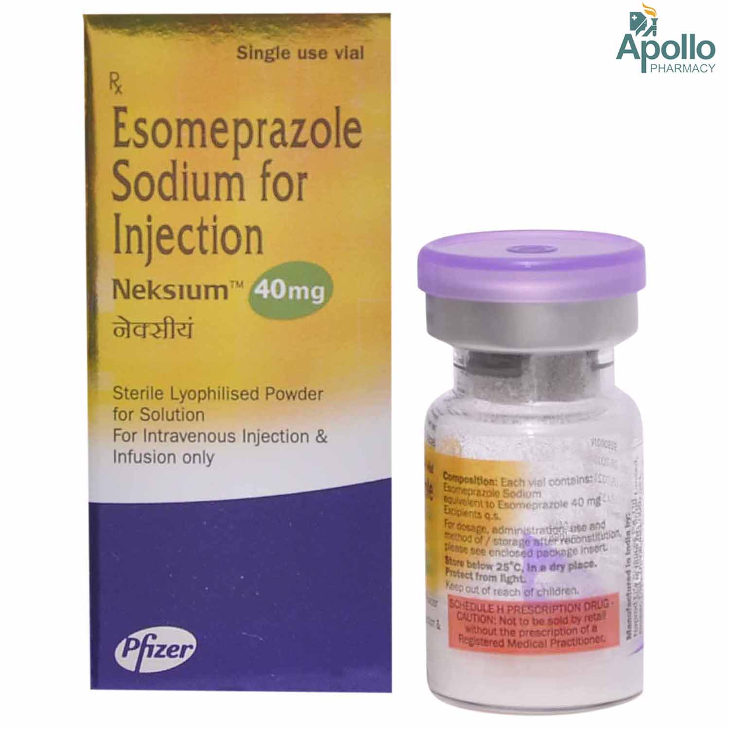 Neksium 40 mg Injection 1's, Pack of 1 INJECTION Neksium 40 mg Injection 1's, Pack of 1 INJECTION