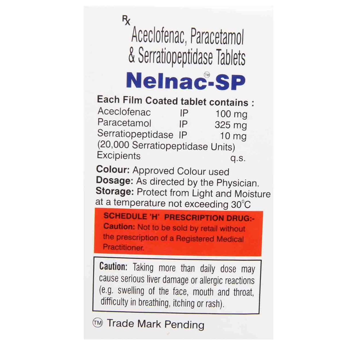 Nelnac SP Tablet 10's, Pack of 10 TABLETS Nelnac SP Tablet 10's, Pack of 10 TABLETS