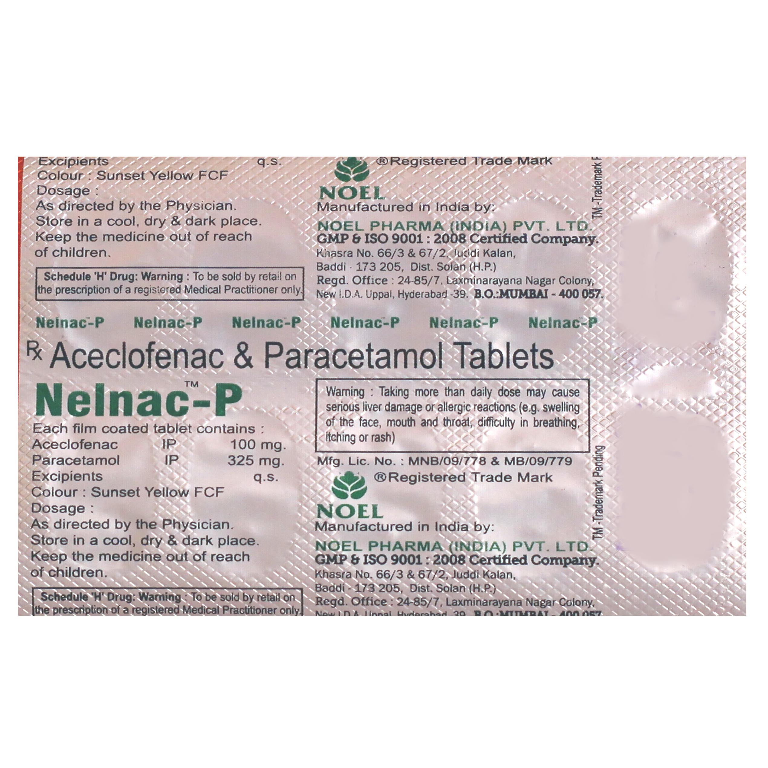 NELNAC P TABLET, Pack of 10 TABLETS NELNAC P TABLET, Pack of 10 TABLETS