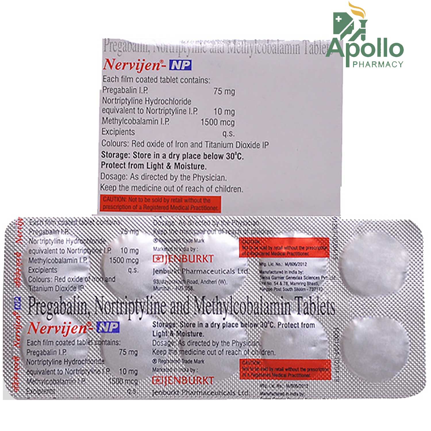 Nervijen-NP Tablet 10's, Pack of 10 TABLETS Nervijen-NP Tablet 10's, Pack of 10 TABLETS