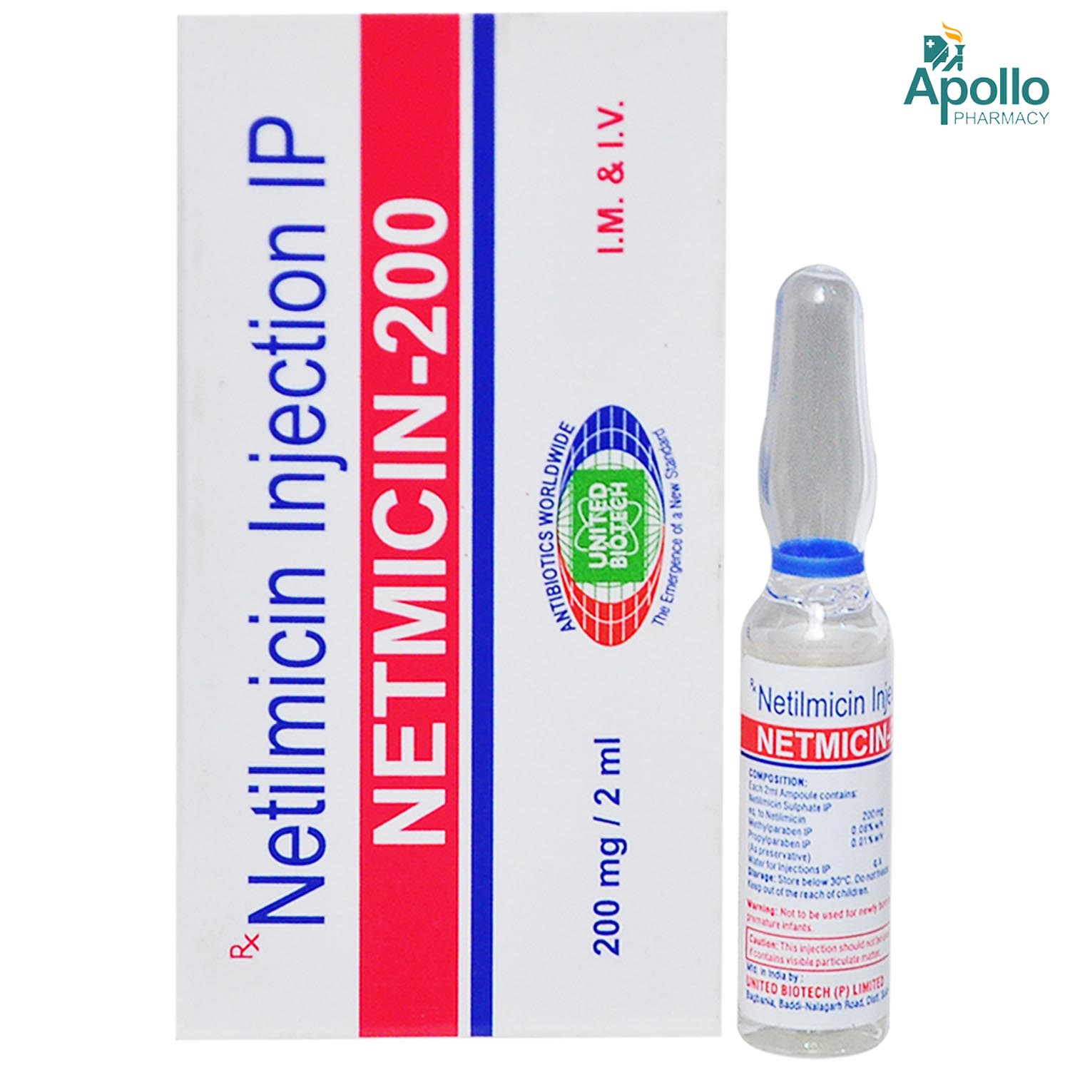 Netmicin-200 Injection 2 ml, Pack of 1 INJECTION Netmicin-200 Injection 2 ml, Pack of 1 INJECTION