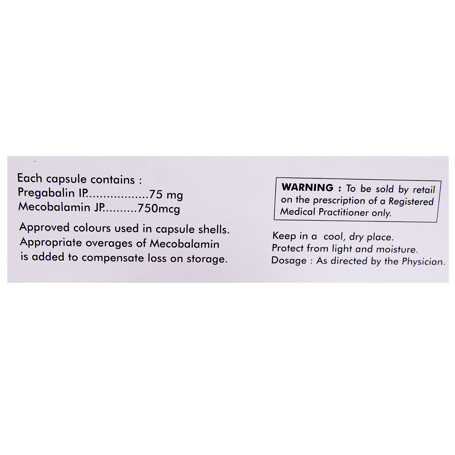 Neurica-M 75 Capsule 10's, Pack of 10 Neurica-M 75 Capsule 10's, Pack of 10