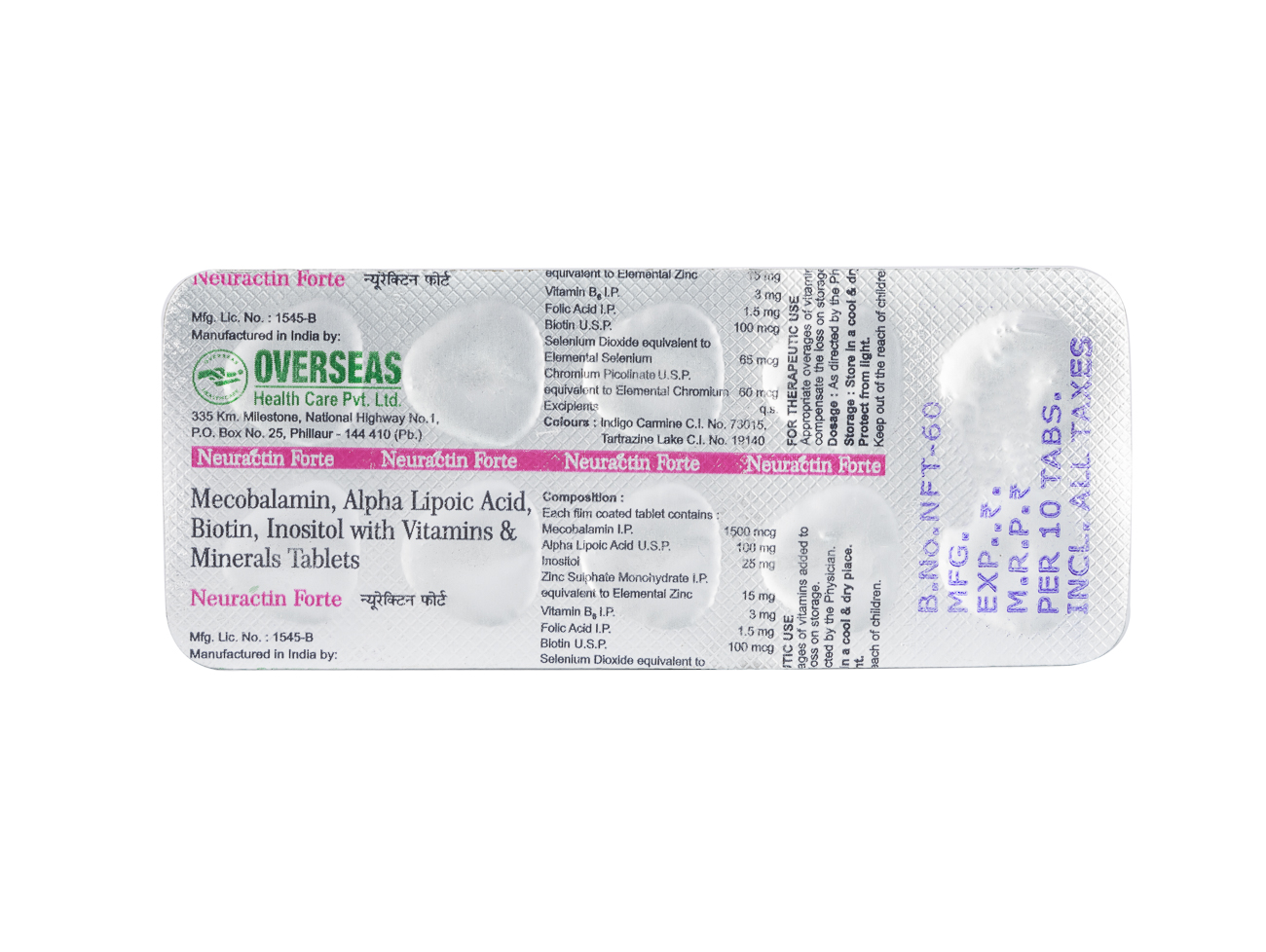 Buy Neuractin Forte Tablet 10's Online