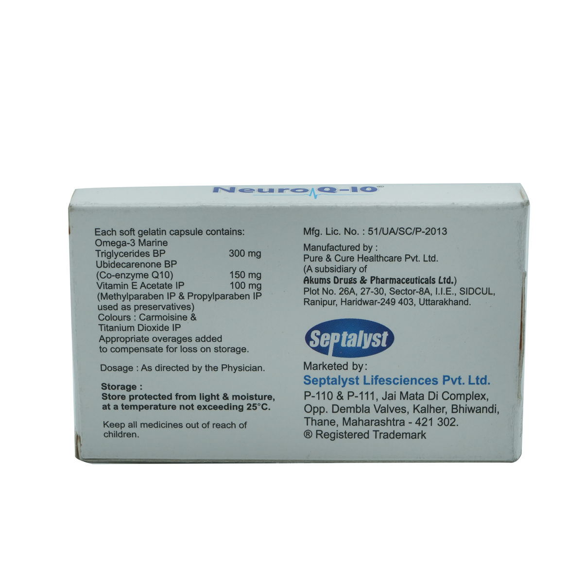 Neuro Q-10 Capsule 10's, Pack of 10 CAPSULES Neuro Q-10 Capsule 10's, Pack of 10 CAPSULES