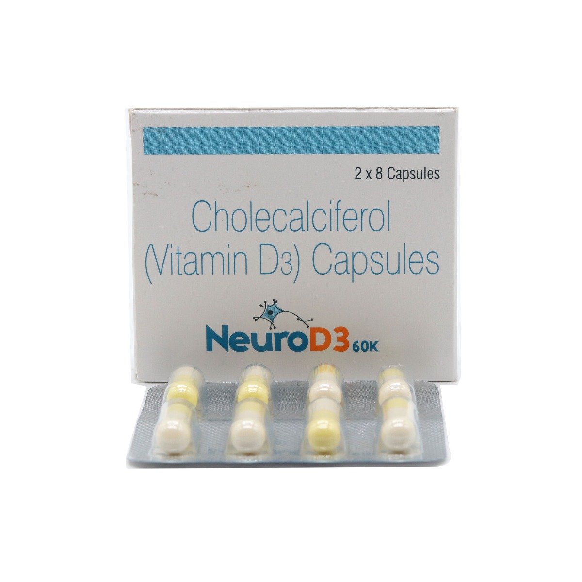 Neuro D3 60K Capsule 8's, Pack of 8 Neuro D3 60K Capsule 8's, Pack of 8