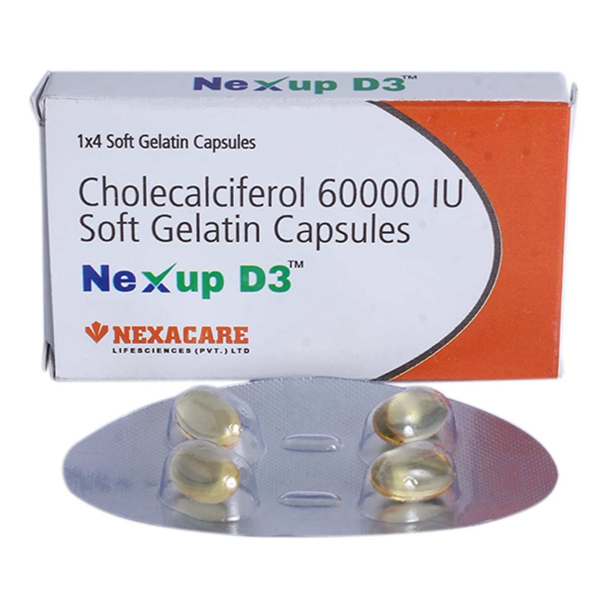 Nexup D3 60K Capsule 4's, Pack of 4 Nexup D3 60K Capsule 4's, Pack of 4