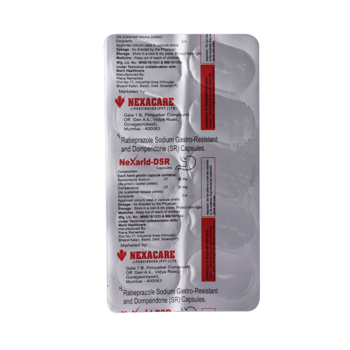 Nexarid-DSR Capsule 10's, Pack of 10 Nexarid-DSR Capsule 10's, Pack of 10