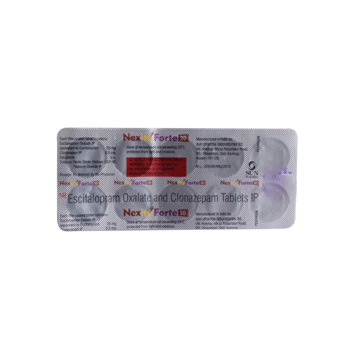 Nexito Forte 20 Tablet 10's, Pack of 10 TABLETS Nexito Forte 20 Tablet 10's, Pack of 10 TABLETS