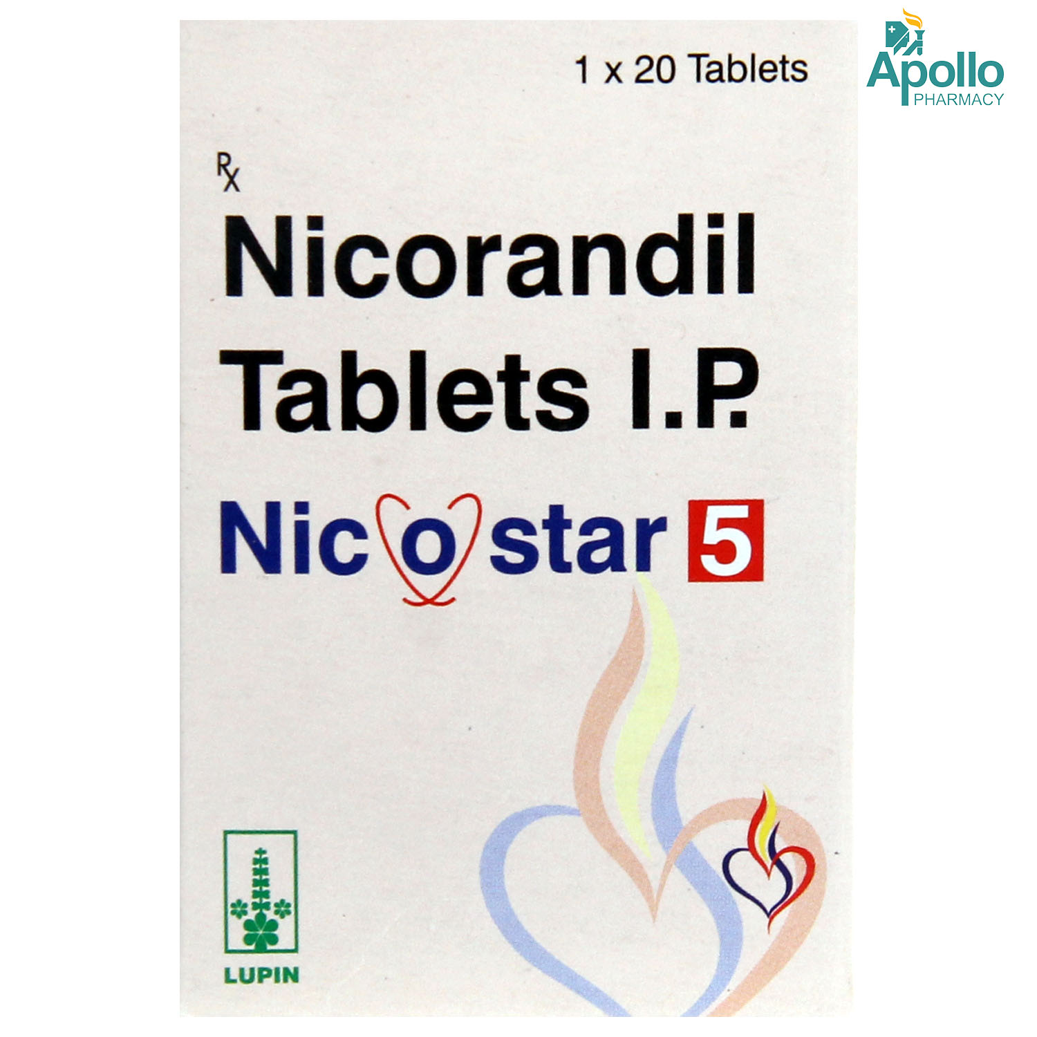 Nicostar 5 mg Tablet 20's, Pack of 1 TABLET Nicostar 5 mg Tablet 20's, Pack of 1 TABLET