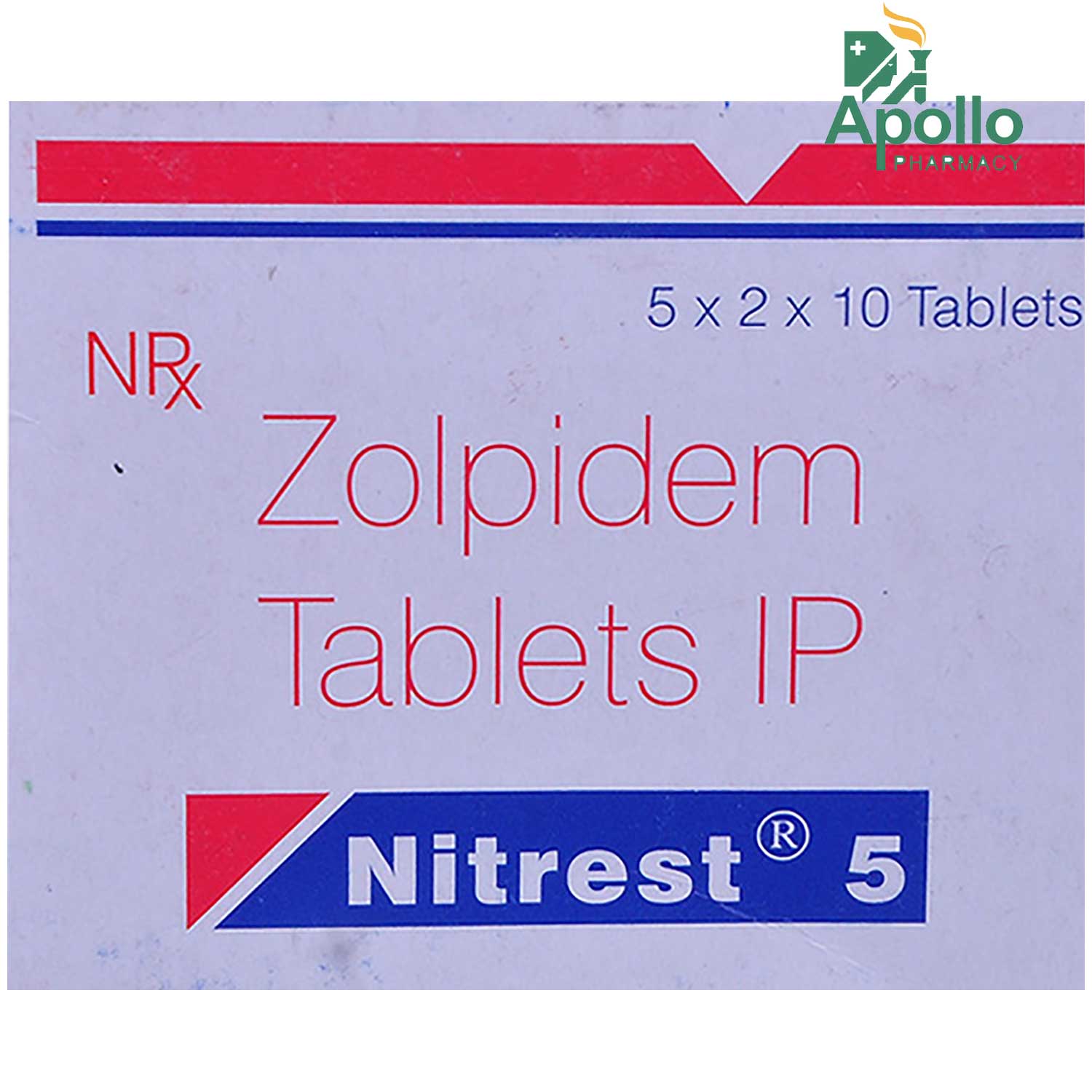 NITREST 5MG TABLET, Pack of 10 TABLETS NITREST 5MG TABLET, Pack of 10 TABLETS