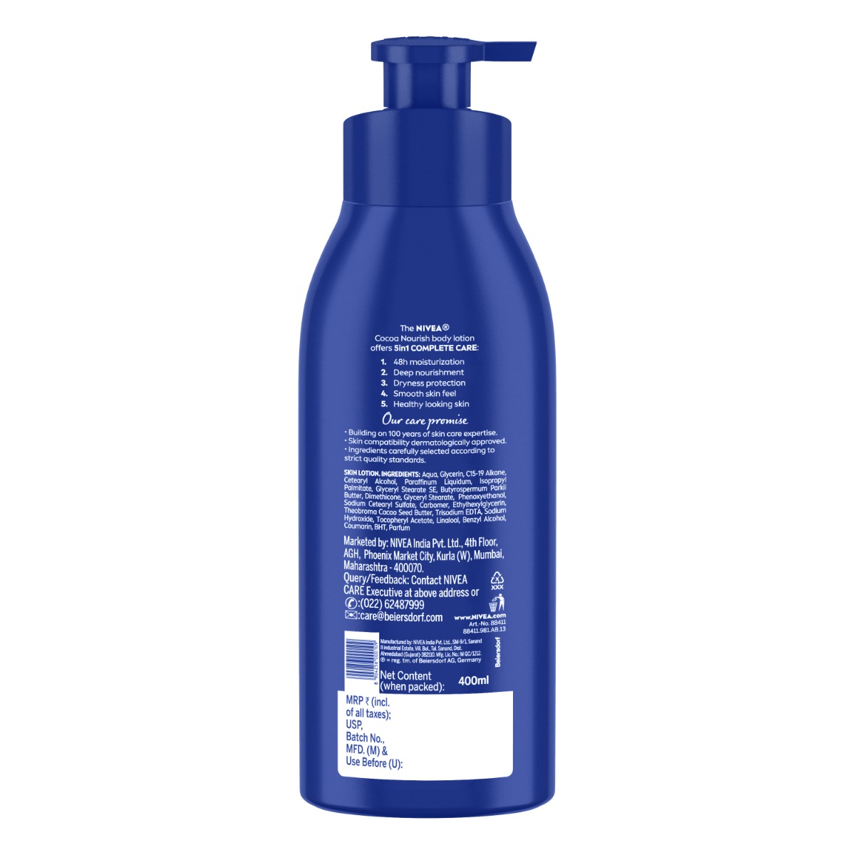 Nivea Cocoa Nourish Body Lotion, 400 ml, Pack of 1