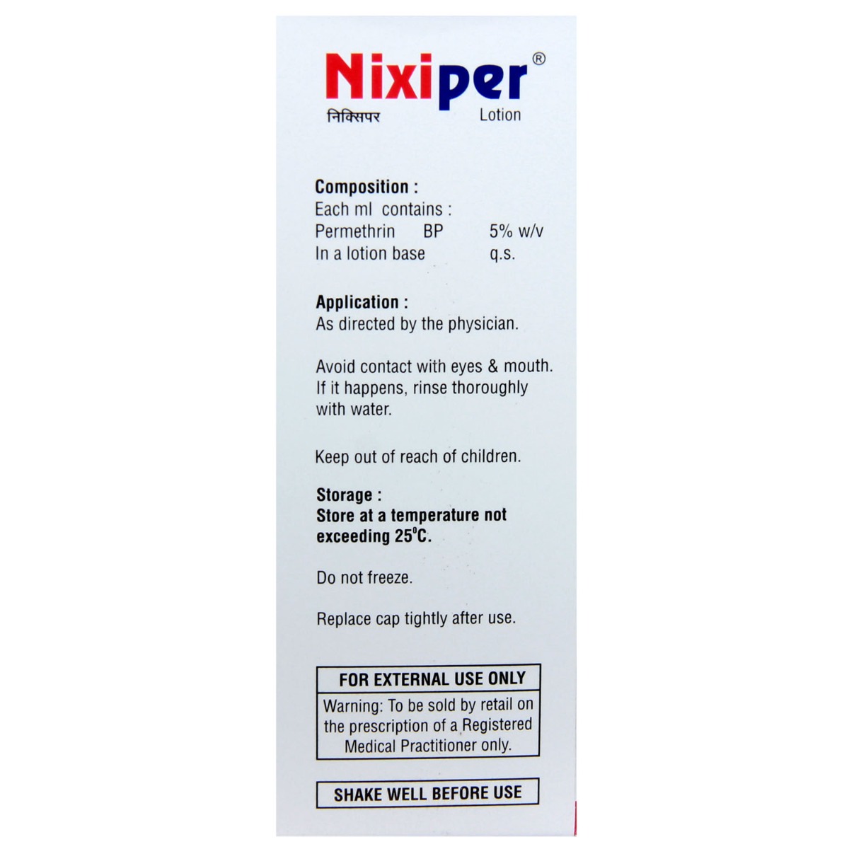 Nixiper Lotion 100 ml, Pack of 1 LOTION Nixiper Lotion 100 ml, Pack of 1 LOTION