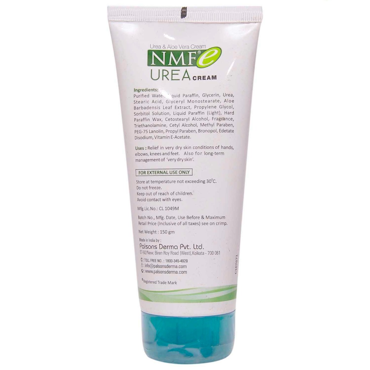 NMFe Urea Cream 150 gm | Aloe Vera & Urea | Intense Moisturisation | For Hands, Elbow, Knees & Feet | For Very Dry Skin, Pack of 1 NMFe Urea Cream 150 gm | Aloe Vera & Urea | Intense Moisturisation | For Hands, Elbow, Knees & Feet | For Very Dry Skin, Pack of 1
