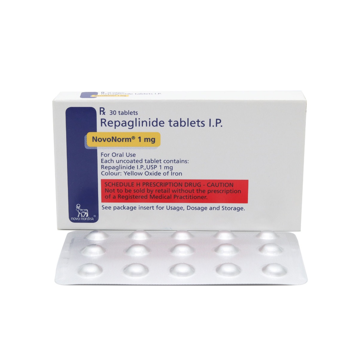 Novonorm 1 mg Tablet 15's, Pack of 15 TABLETS Novonorm 1 mg Tablet 15's, Pack of 15 TABLETS