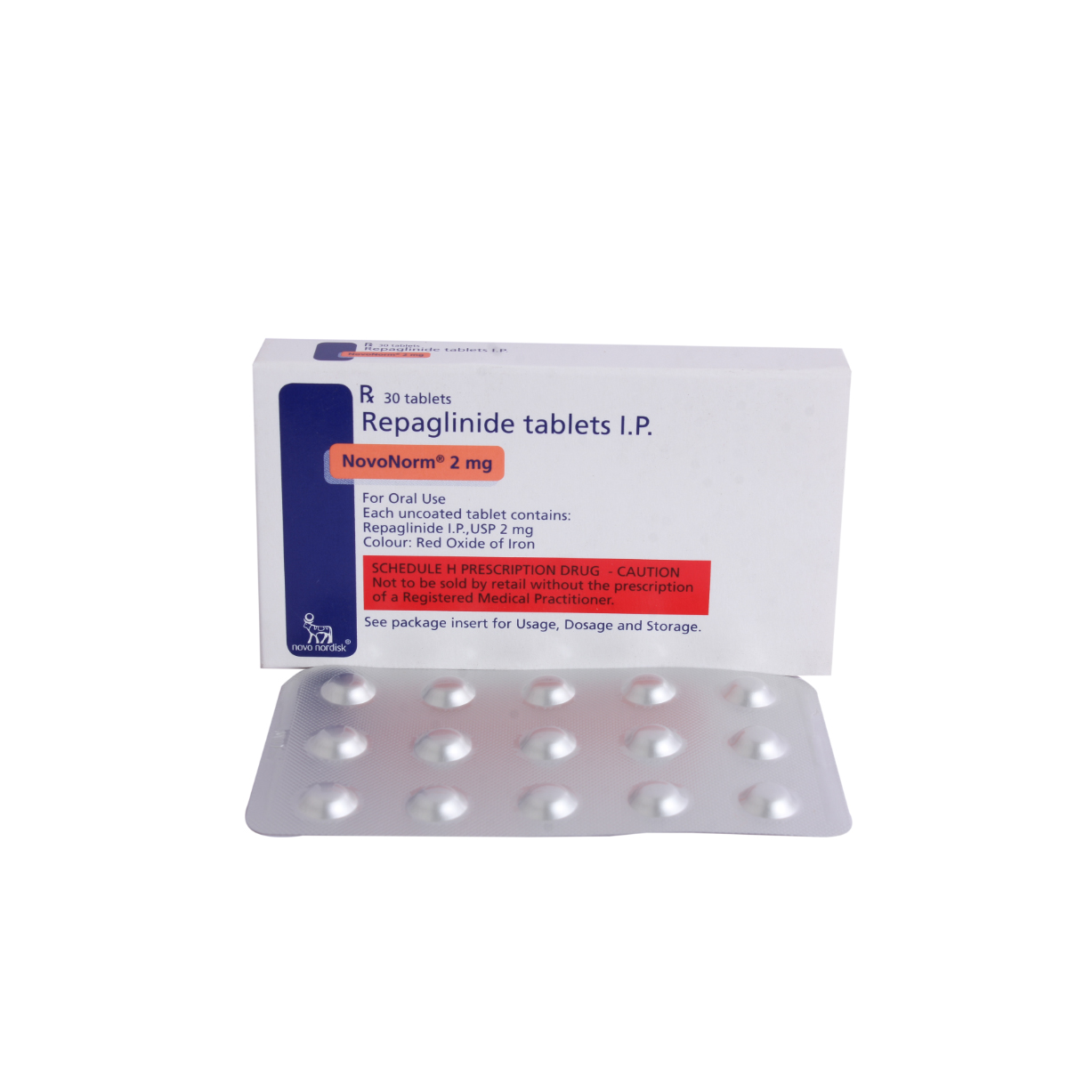 Novonorm 2 mg Tablet 15's, Pack of 15 TabletS Novonorm 2 mg Tablet 15's, Pack of 15 TabletS