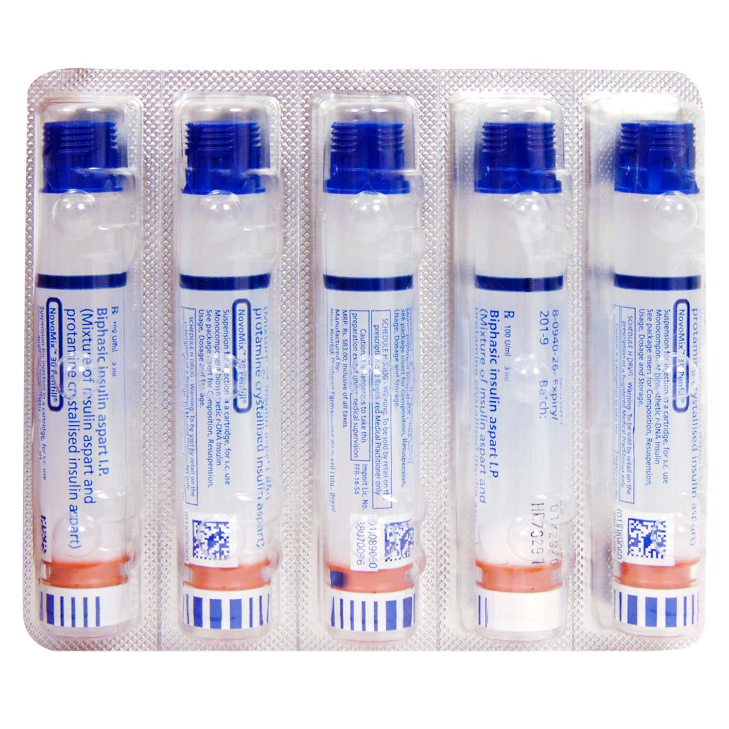 Novomix 30 100IU/ml Penfill 3 ml, Pack of 1 Injection Novomix 30 100IU/ml Penfill 3 ml, Pack of 1 Injection