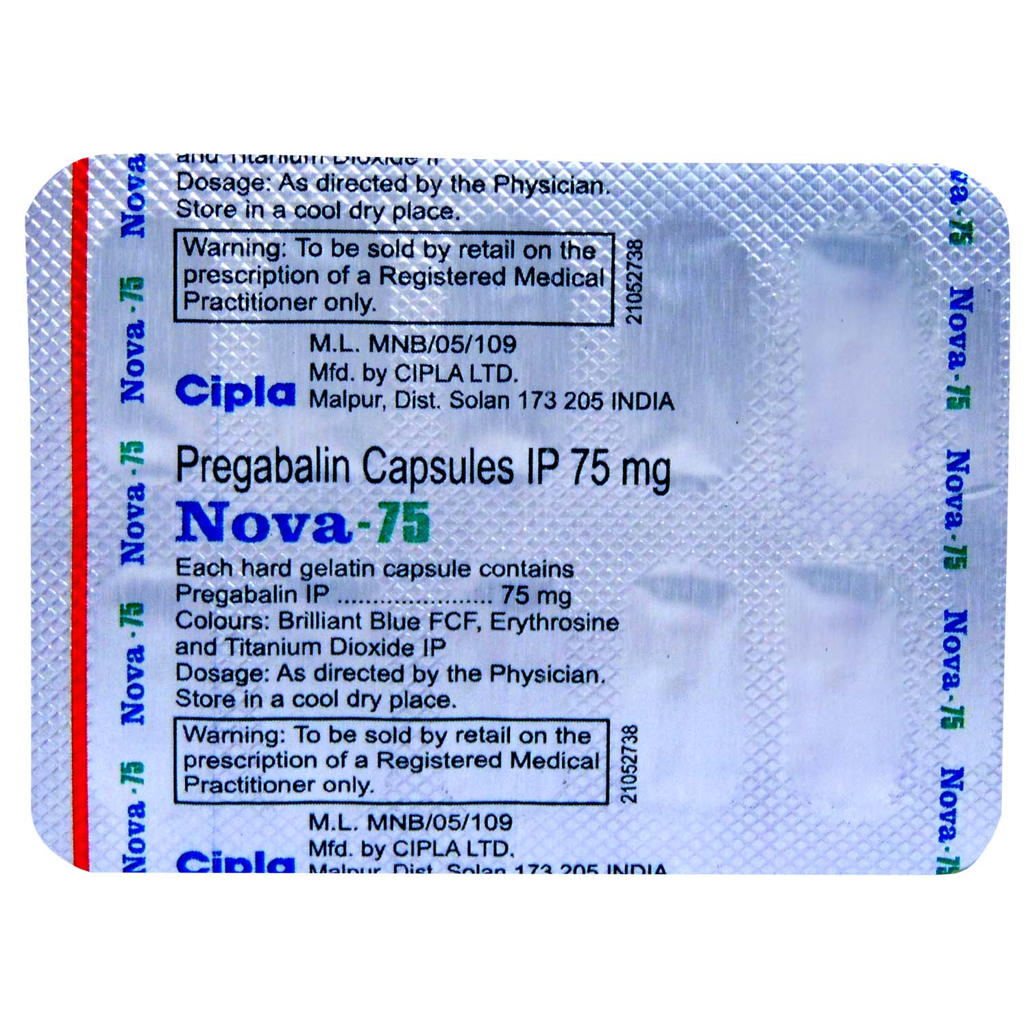 Nova 75 Capsule 10's, Pack of 10 TABLETS Nova 75 Capsule 10's, Pack of 10 TABLETS