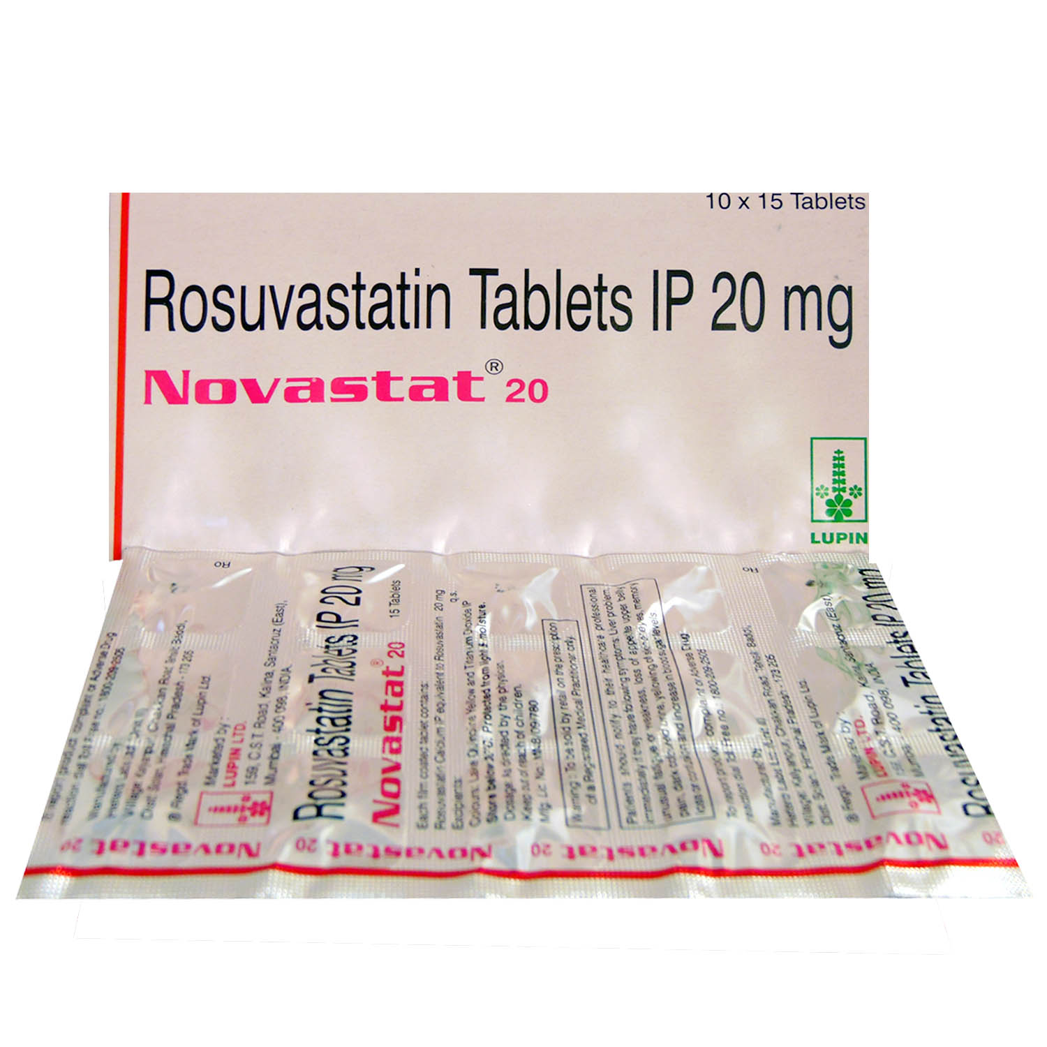 Novastat 20 Tablet 15's, Pack of 15 TabletS Novastat 20 Tablet 15's, Pack of 15 TabletS
