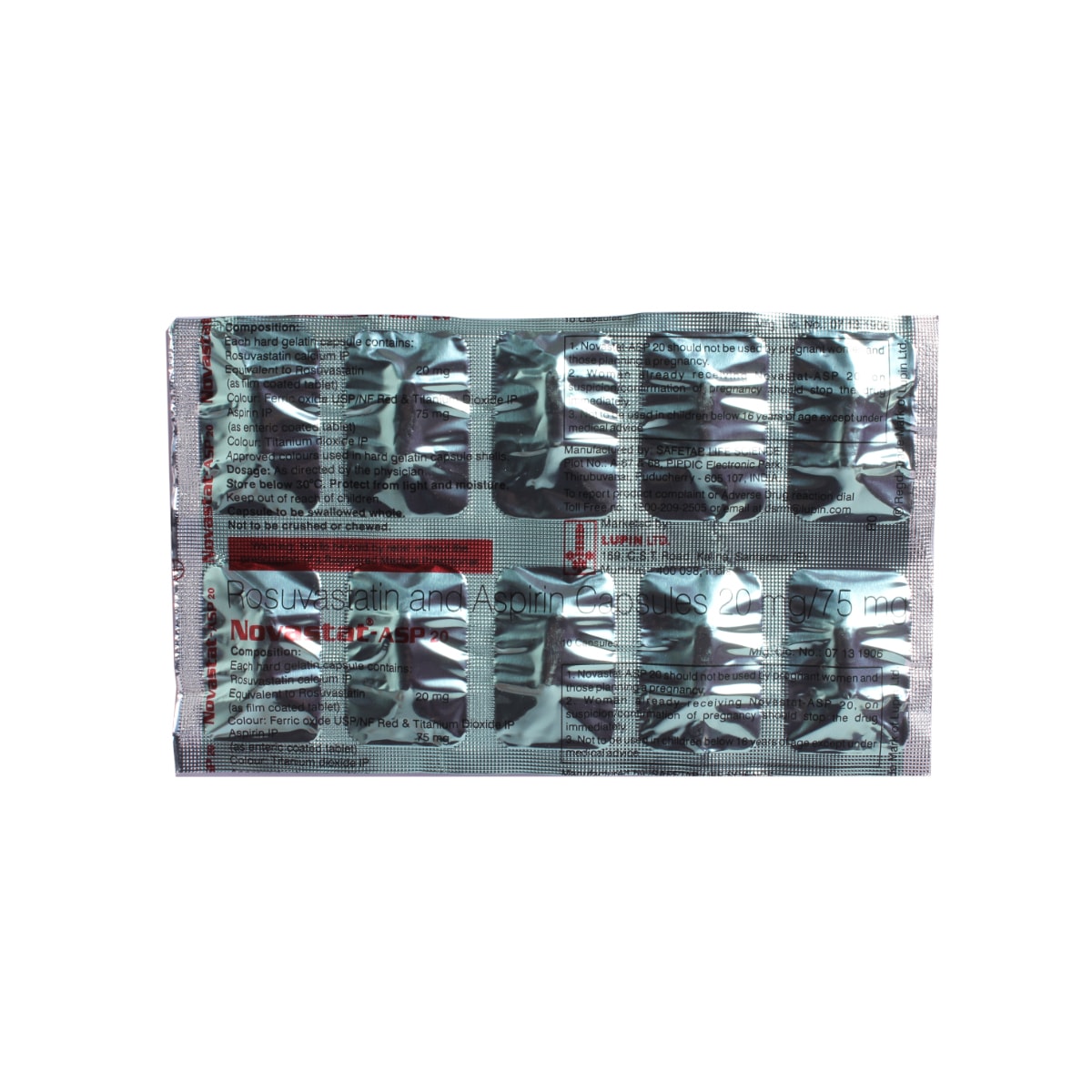 Novastat-ASP Capsule 10's, Pack of 10 CAPSULES Novastat-ASP Capsule 10's, Pack of 10 CAPSULES