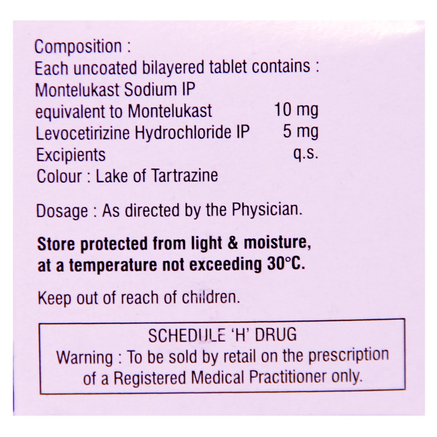 Nukast-10 Tablet 10's, Pack of 10 TABLETS Nukast-10 Tablet 10's, Pack of 10 TABLETS