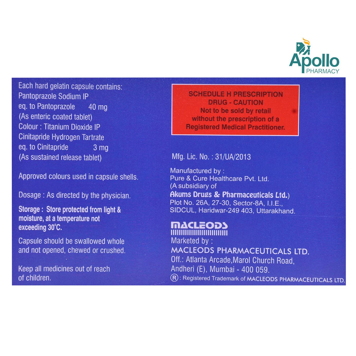 Nupenta CP Capsule 10's, Pack of 10 CAPSULES Nupenta CP Capsule 10's, Pack of 10 CAPSULES