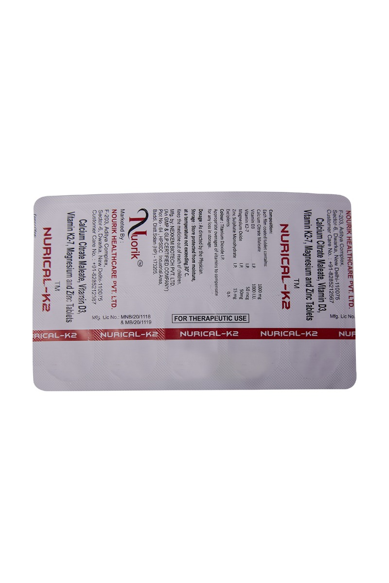 Nurical-K2 Tablet 10's, Pack of 10 Nurical-K2 Tablet 10's, Pack of 10