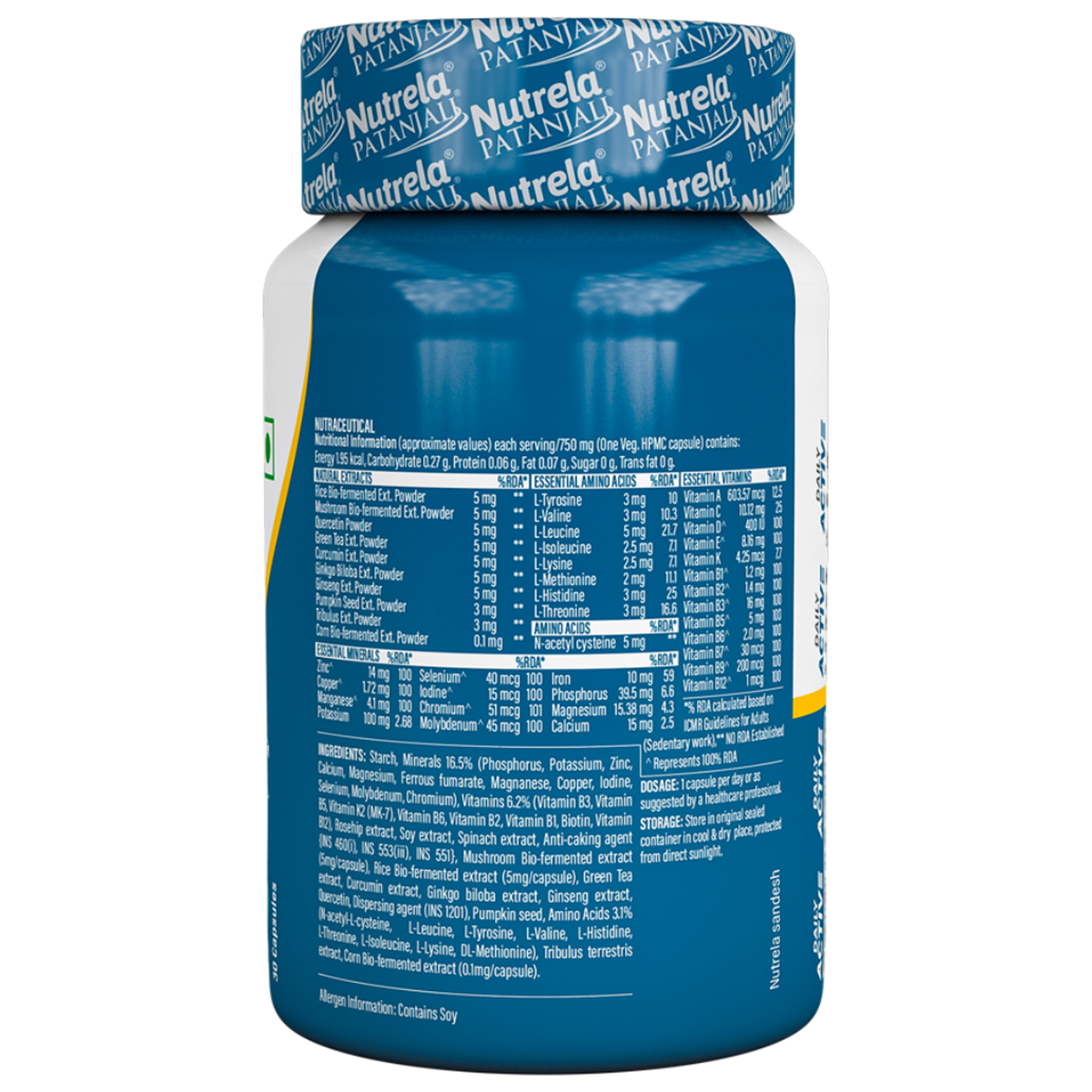 Patanjali Nutrela Daily Active, 30 Capsules, Pack of 1 Patanjali Nutrela Daily Active, 30 Capsules, Pack of 1