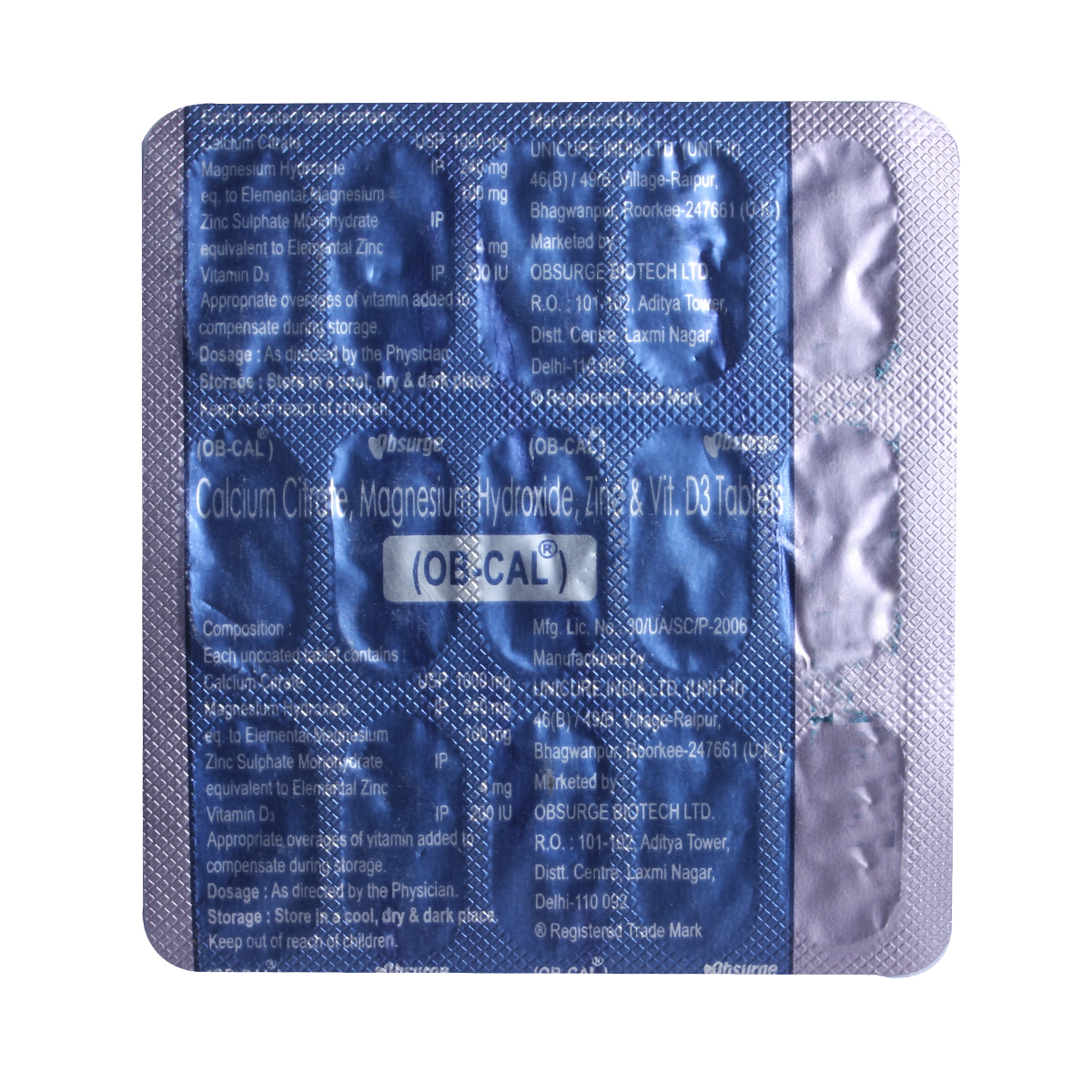 Buy OB Cal Tablet 15's Online