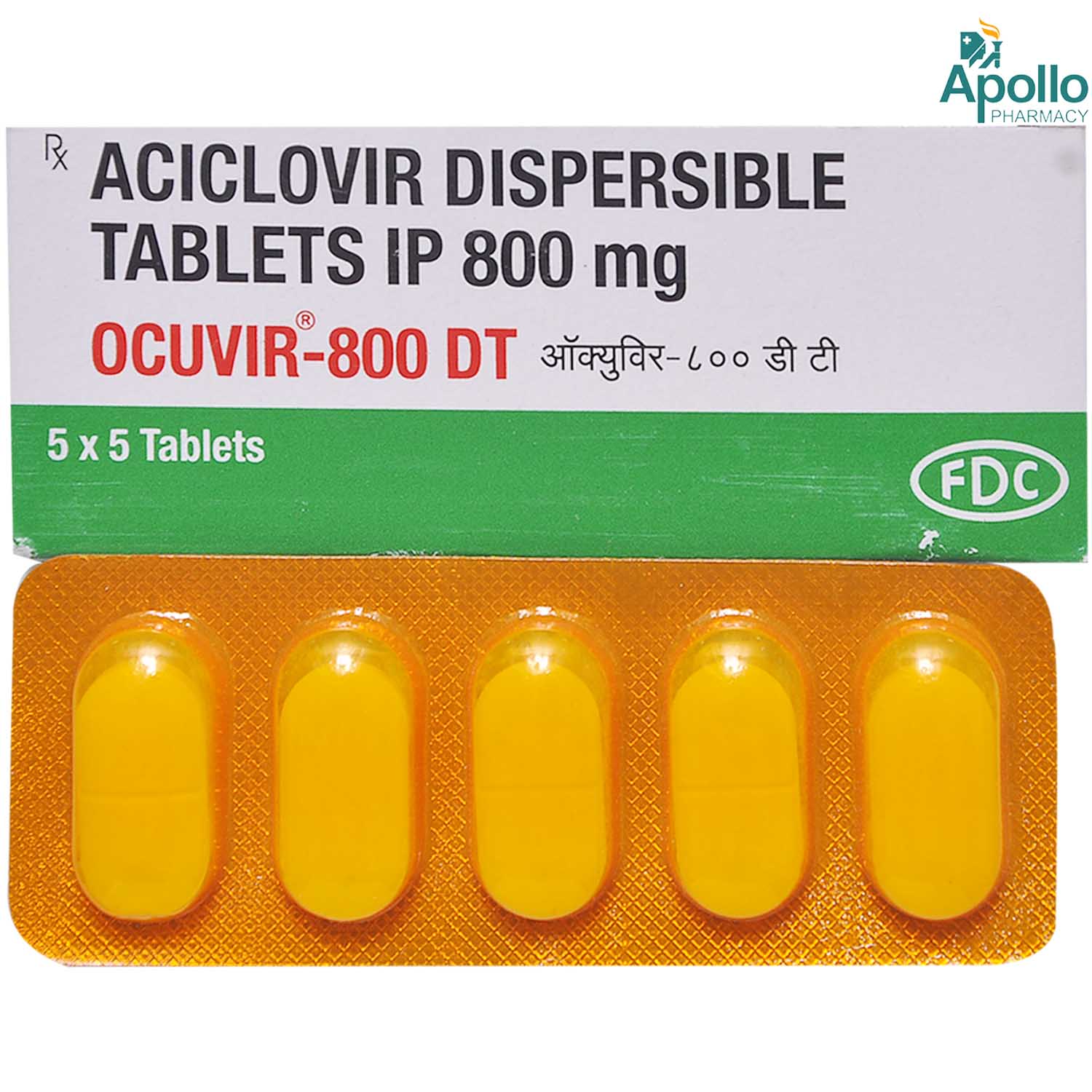 Buy Ocuvir-800 DT Tablet 5's Online