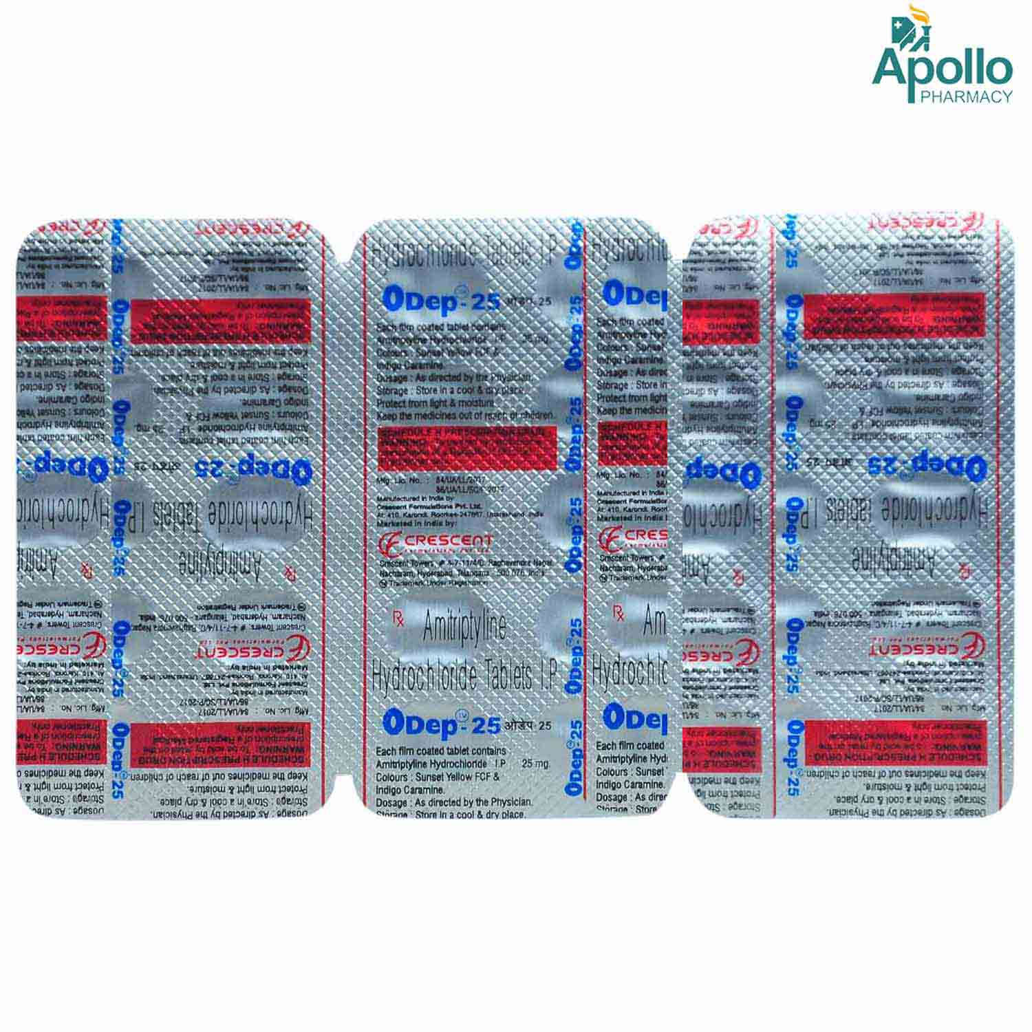 ODEP 25MG TABLET, Pack of 10 TABLETS ODEP 25MG TABLET, Pack of 10 TABLETS