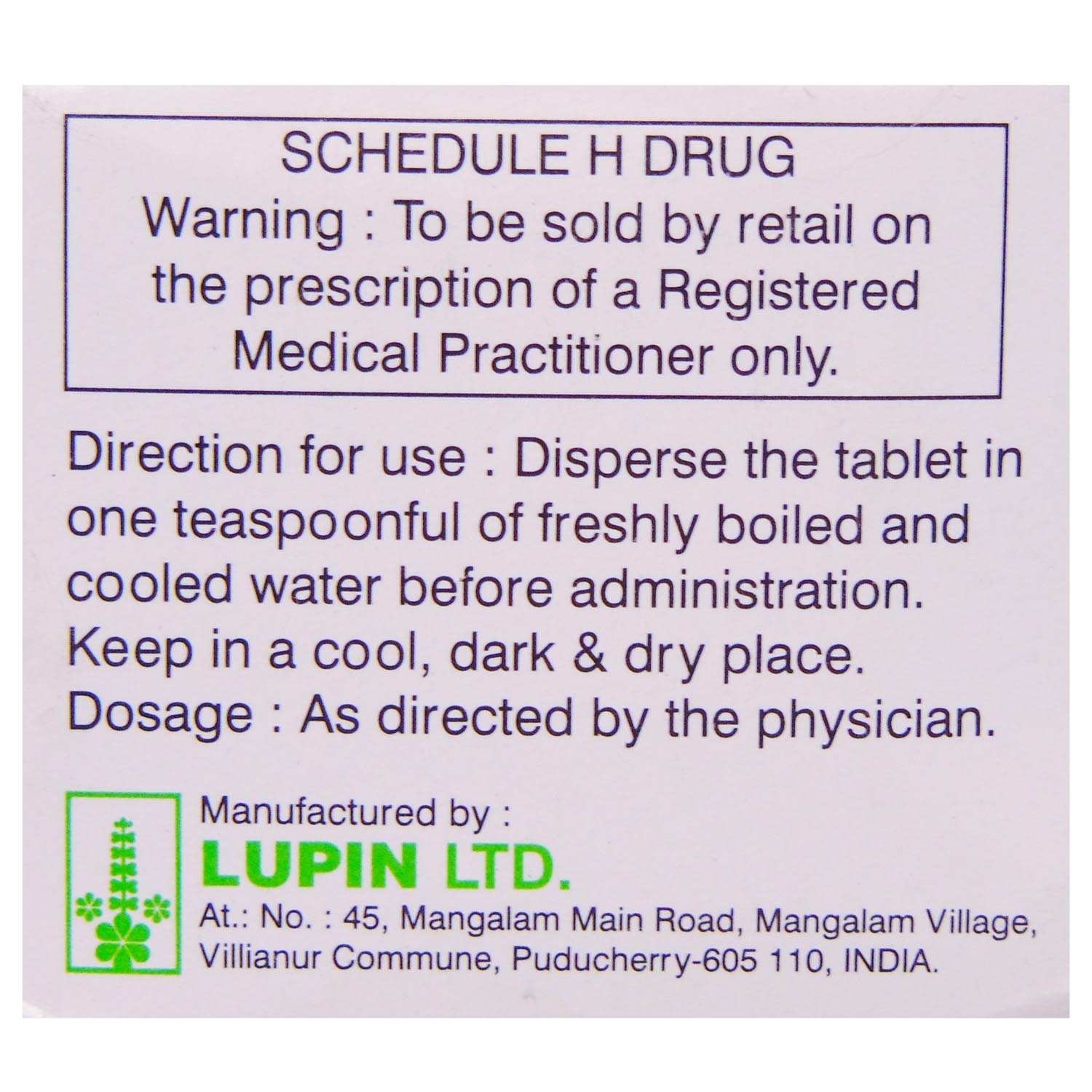 Odoxil 250 DT Tablet 10's, Pack of 10 TabletS Odoxil 250 DT Tablet 10's, Pack of 10 TabletS